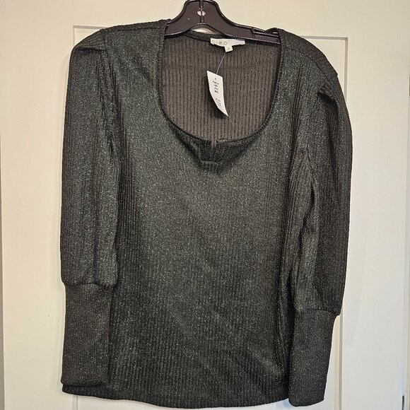 Celo Black Green Metallic Long Sleeve - Picture 1 of 3